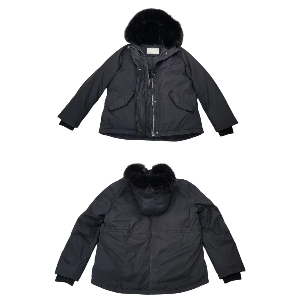 Aritzia Wilfred Mont Blanc Short Parka Goose Down Black Winter Jacket Women’s M - Picture 16 of 17